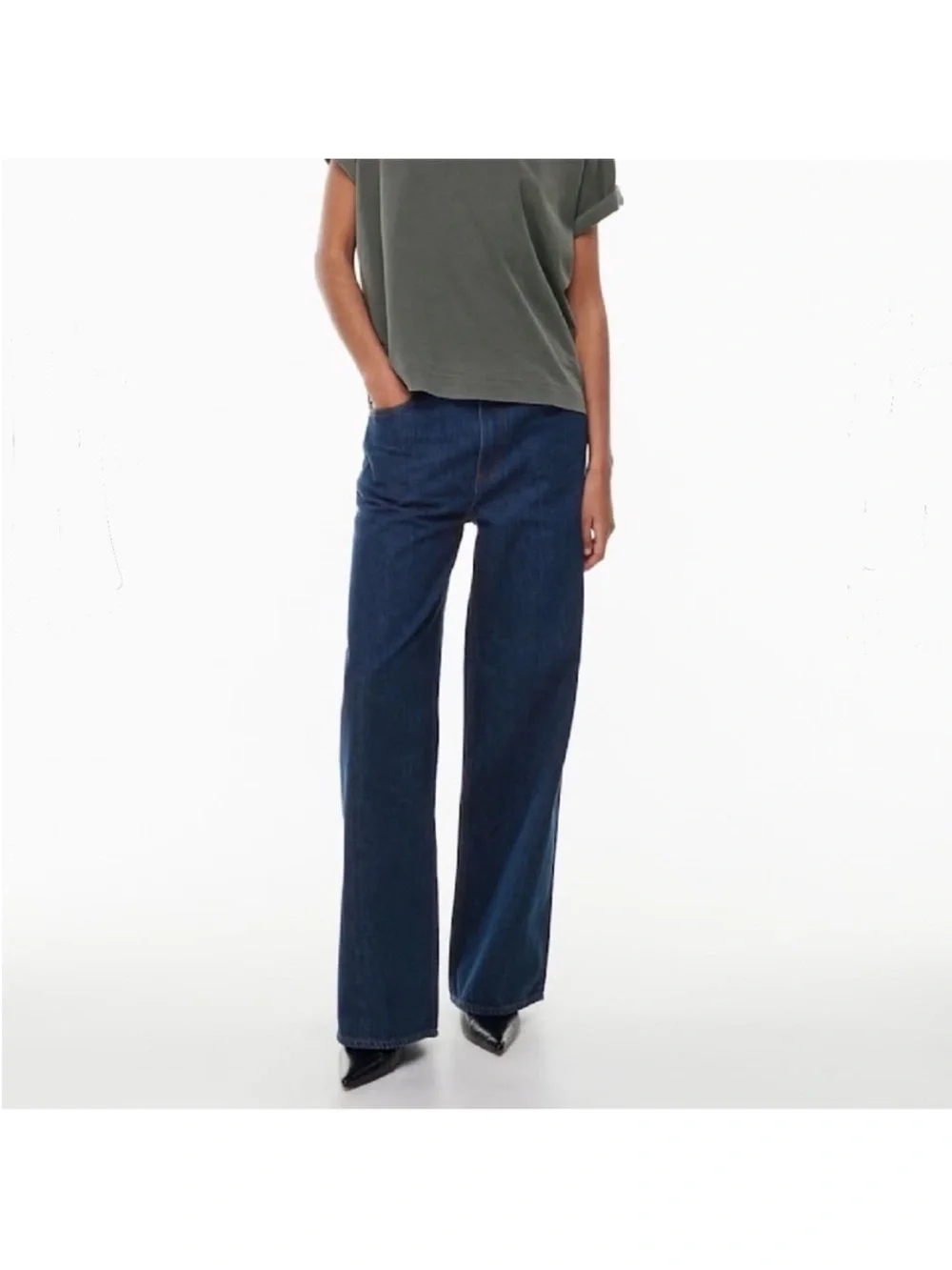 Denim Forum The 90s Iggy Low-Rise Baggy Jeans Under Pressure Dark Wash size 23